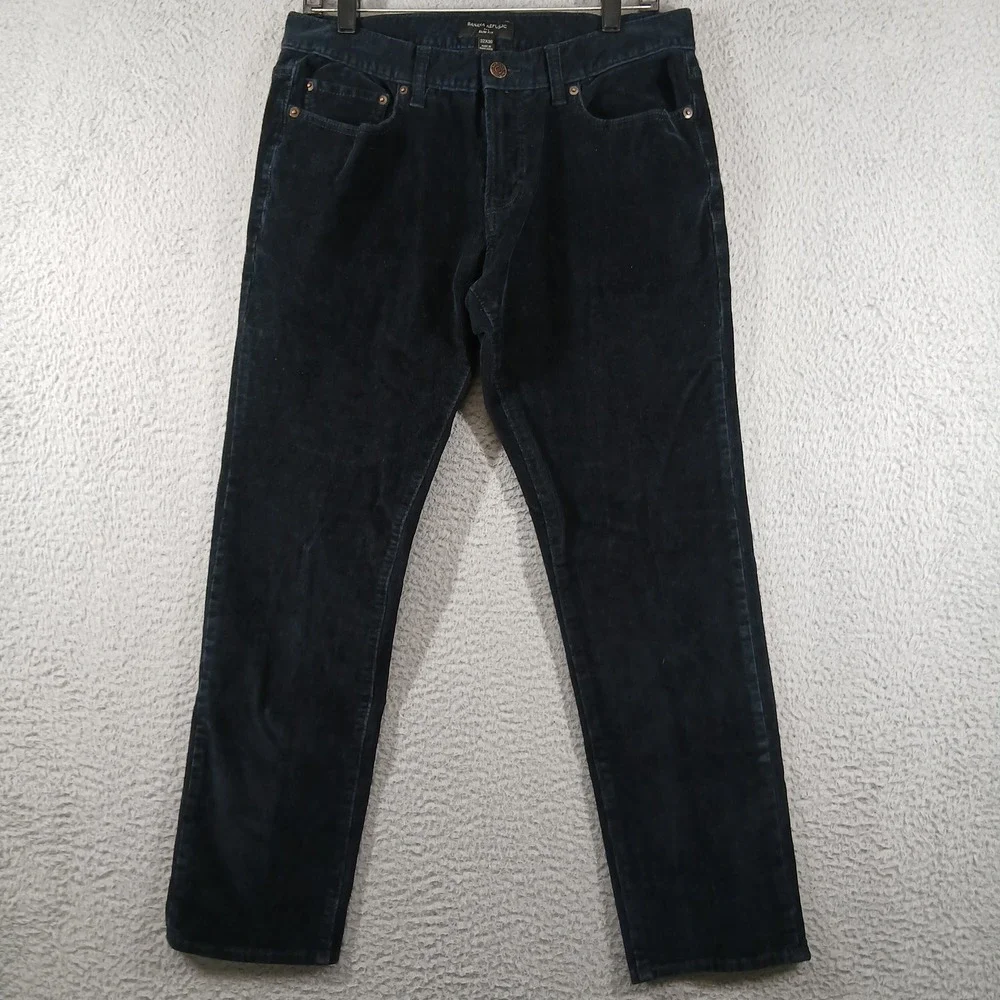 Banana Republic Slim Fit Corduroy Pants 32x30 Navy‎ Blue